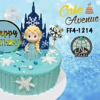 CAC2101 Happy Birthday Snow Princess (Cake Avenue Whole Cake)