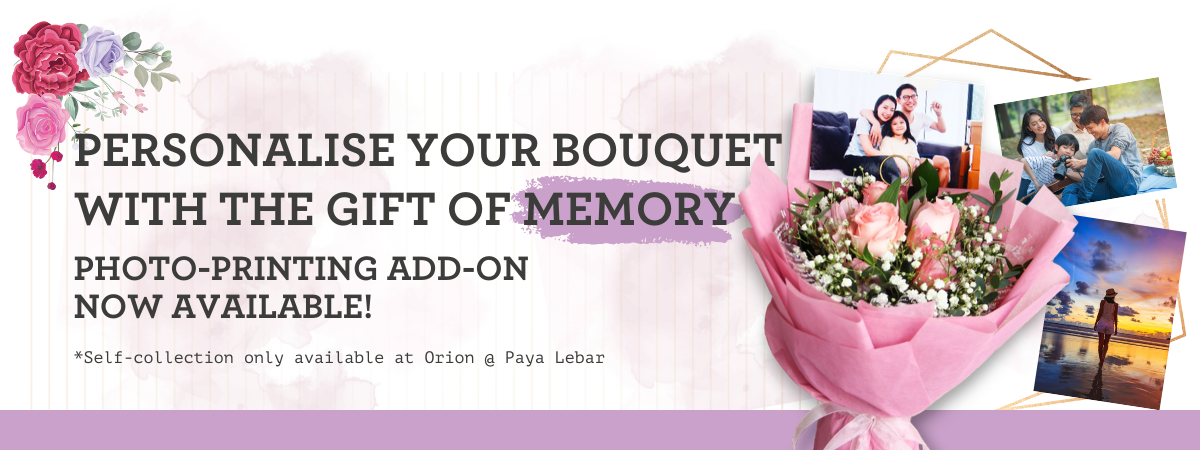 Personalise your bouquets with our photo printing add on!