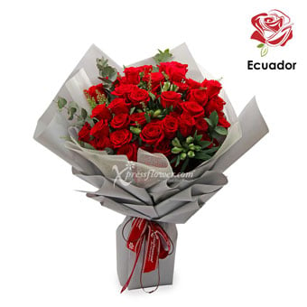 PMB2006 Glittering Moonstone (50 Premium Ecuador Red Roses)
