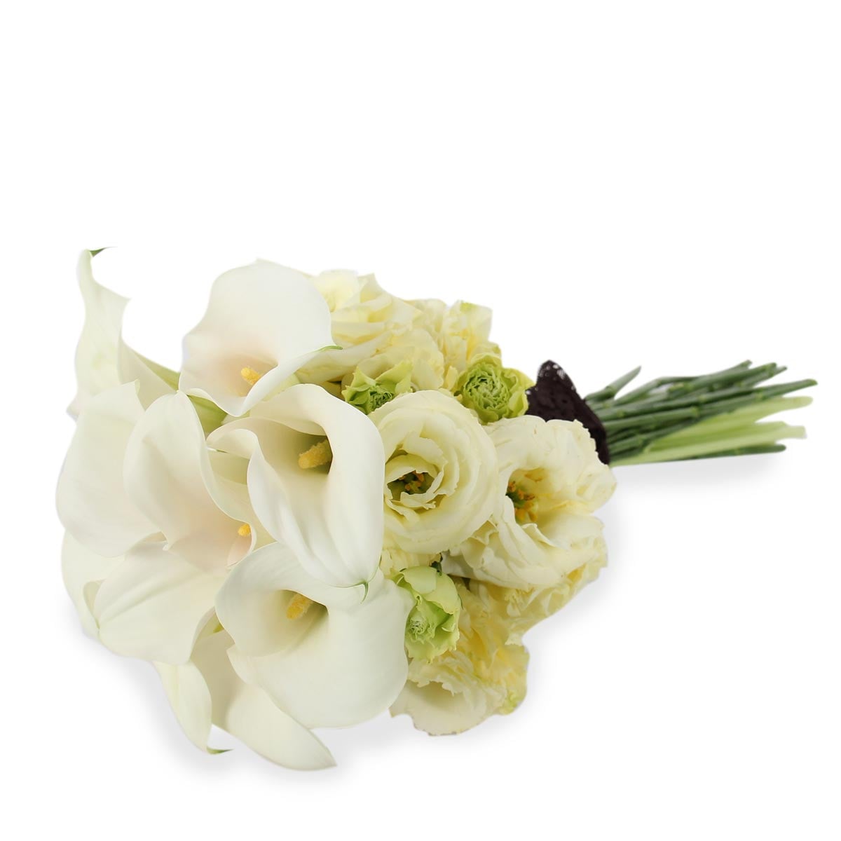 WB1612 white calla lilies bridal bouquet