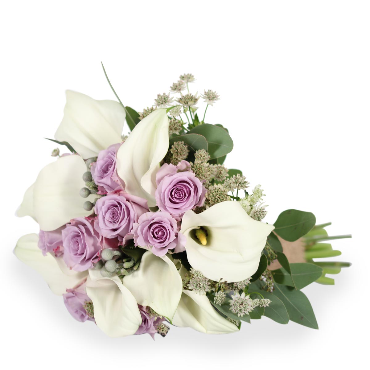 WB1620 calla lilies and roses bouquet