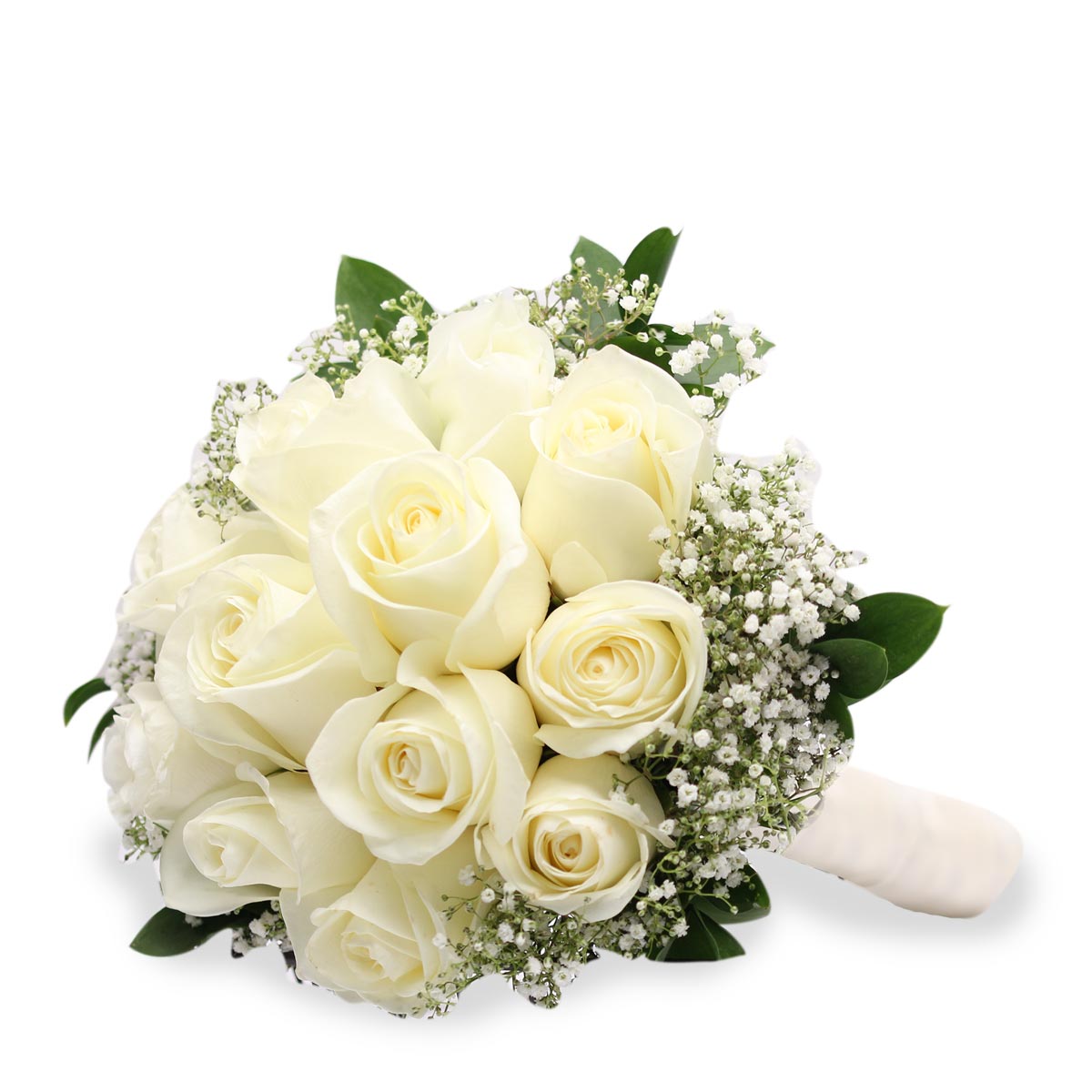WB1635 white bridal bouquet