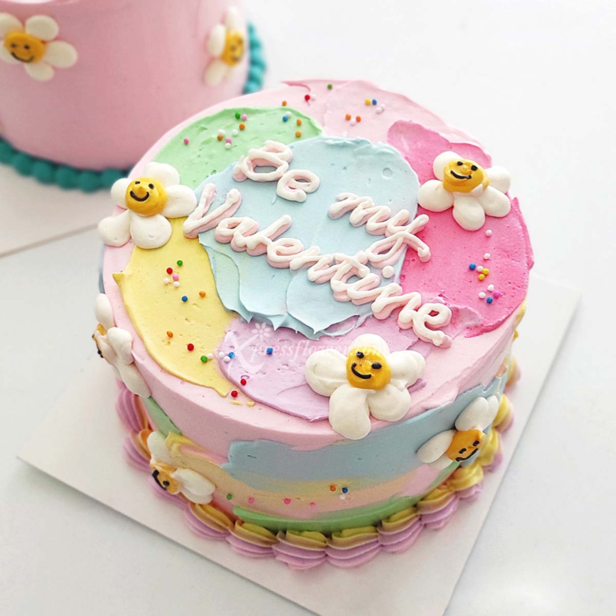 Watercolor Style- Colorful Daisy Pastel Day Cake (Cake Inspiration)
