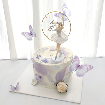 Ballerina Butterfly Topper Cake (Cake Inspiration)