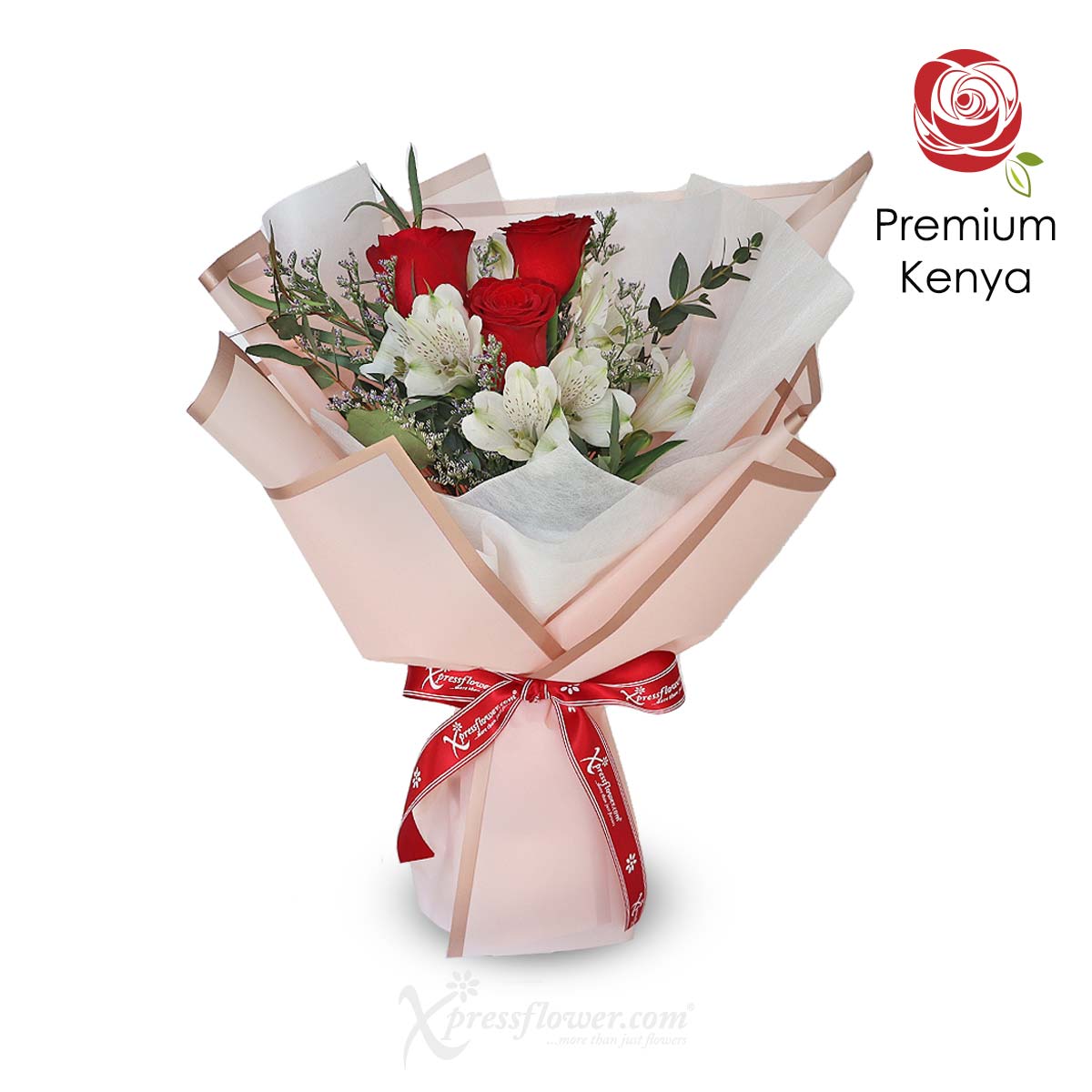 JH2302 Scarlet Sweetheart (3 Red Roses with The Jelly Hearts Cake) 1b 11082023YJ