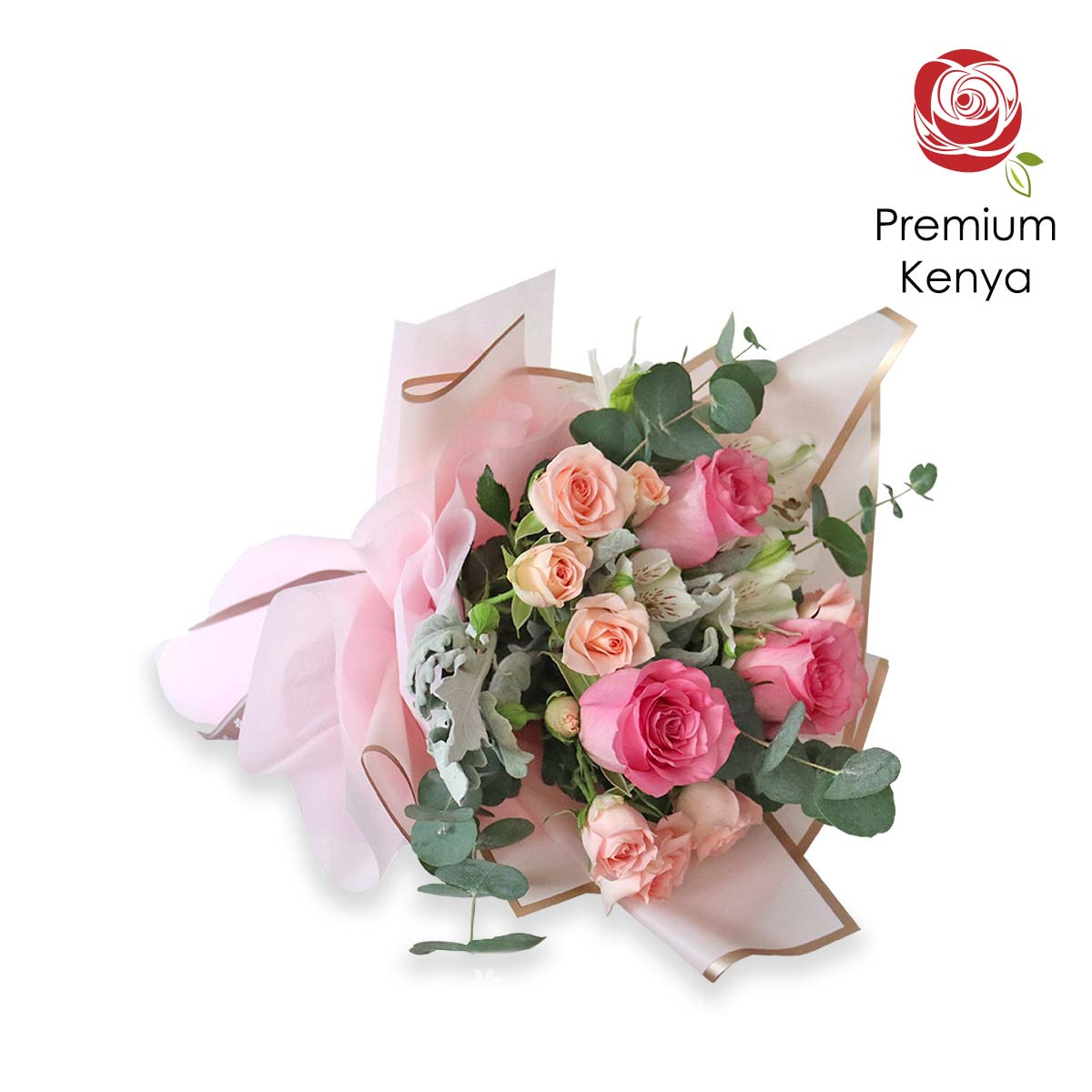 SBL2307 Sweet Romance (3 Pink Roses & Ferrero Rochers 16pcs) 1b