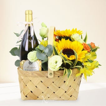 Sweet Sparkle (Sunflowers with  Bersano Moscato D'asti)