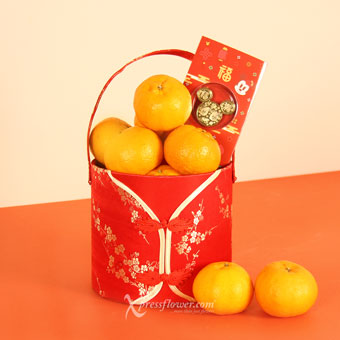 Lunar Blessings (8pcs Mandarin Oranges with Disney Blessings Mickey Shaped Medallion)