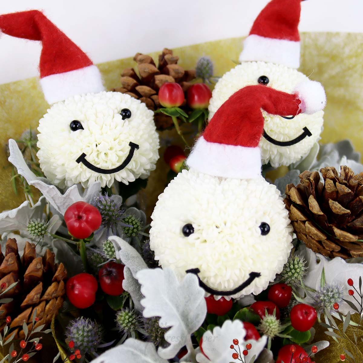 XMBQ2502 Jingle Joy 3 White Pong Pongs 1c