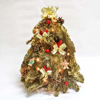 XMDC2372 Golden Evergreen Christmas Wreaths christmas wreaths