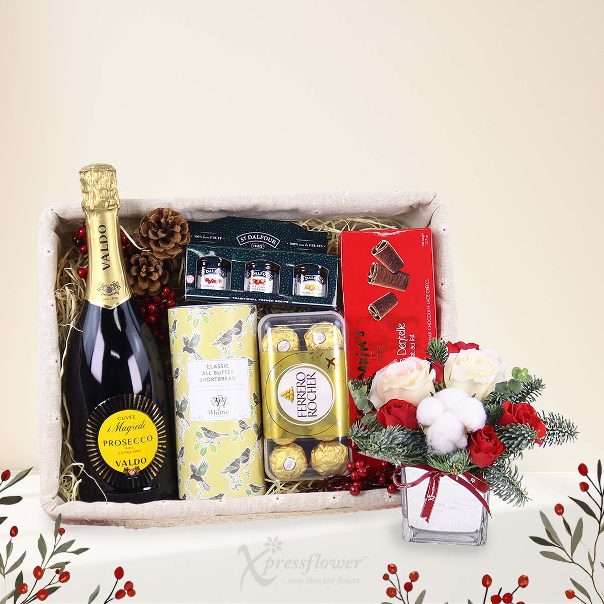 Prosecco Bliss (Christmas Gift Basket)