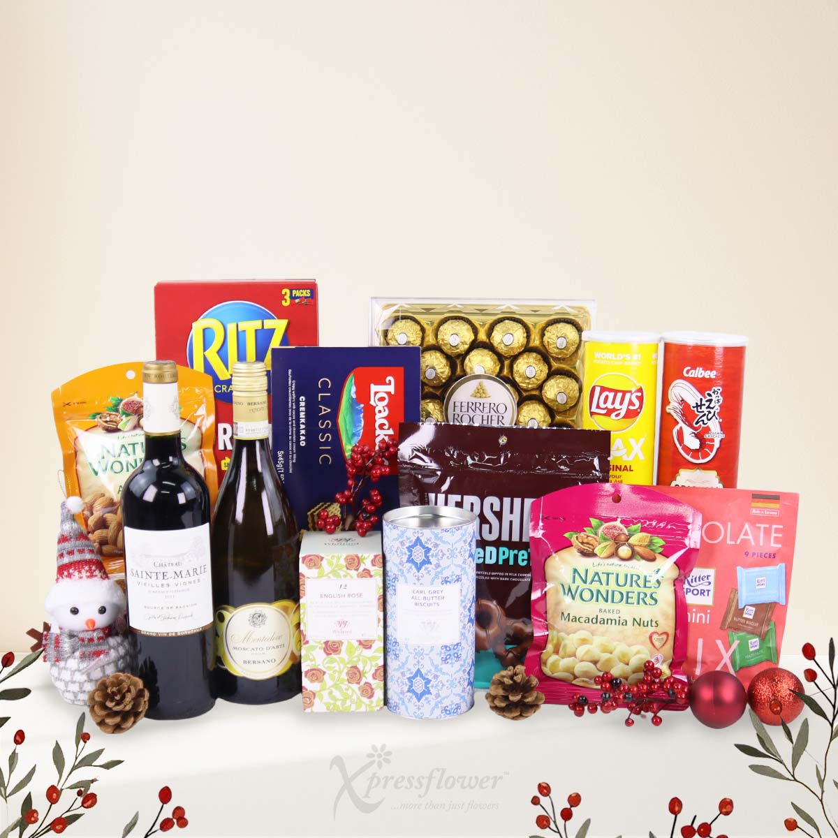 XMGH2588 Grand Celebration Christmas Gift Basket 1b
