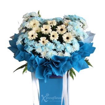 Serene Farewell (Funeral Condolence Flower Wreath)
