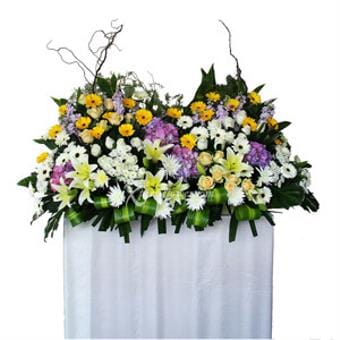 Concluding The End Funeral Condolence Flower Wreath (L: 110cm)