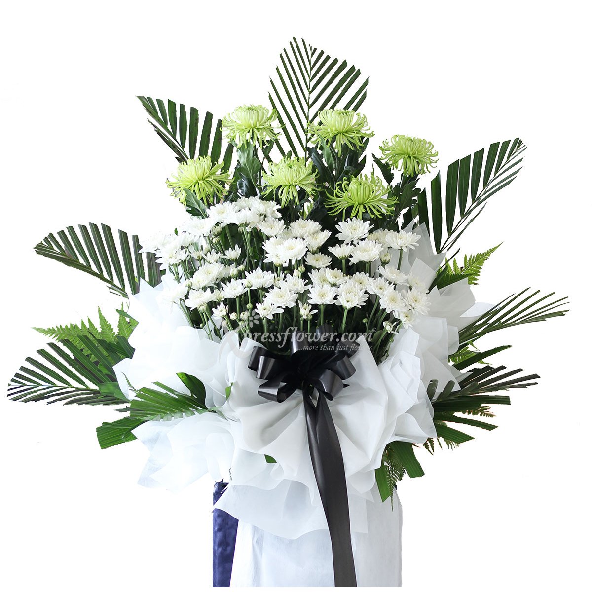 Evergreen Love (Funeral Condolence Flower Wreath)