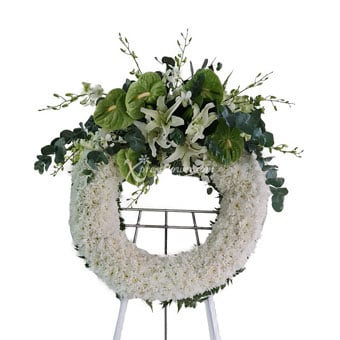 Sweet Solace (Funeral Condolence Flower Wreath)