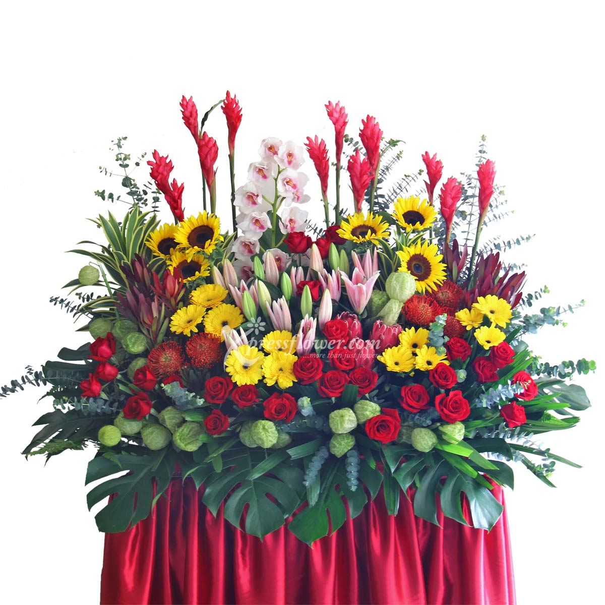A Merry Cluster Grand Opening Flower Stand (L: 110cm)