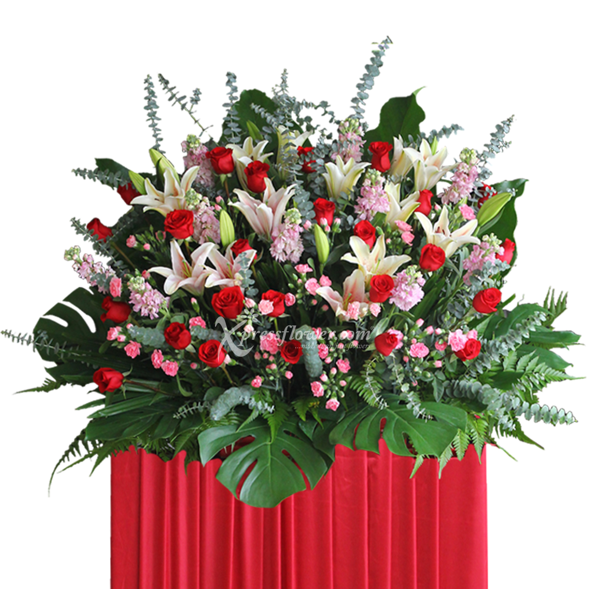 Jubilant Felicitations Grand Opening Flower Stand (L: 95cm)