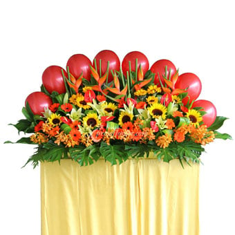 Fame And Fortune Grand Opening Flower Stand (L: 120cm)