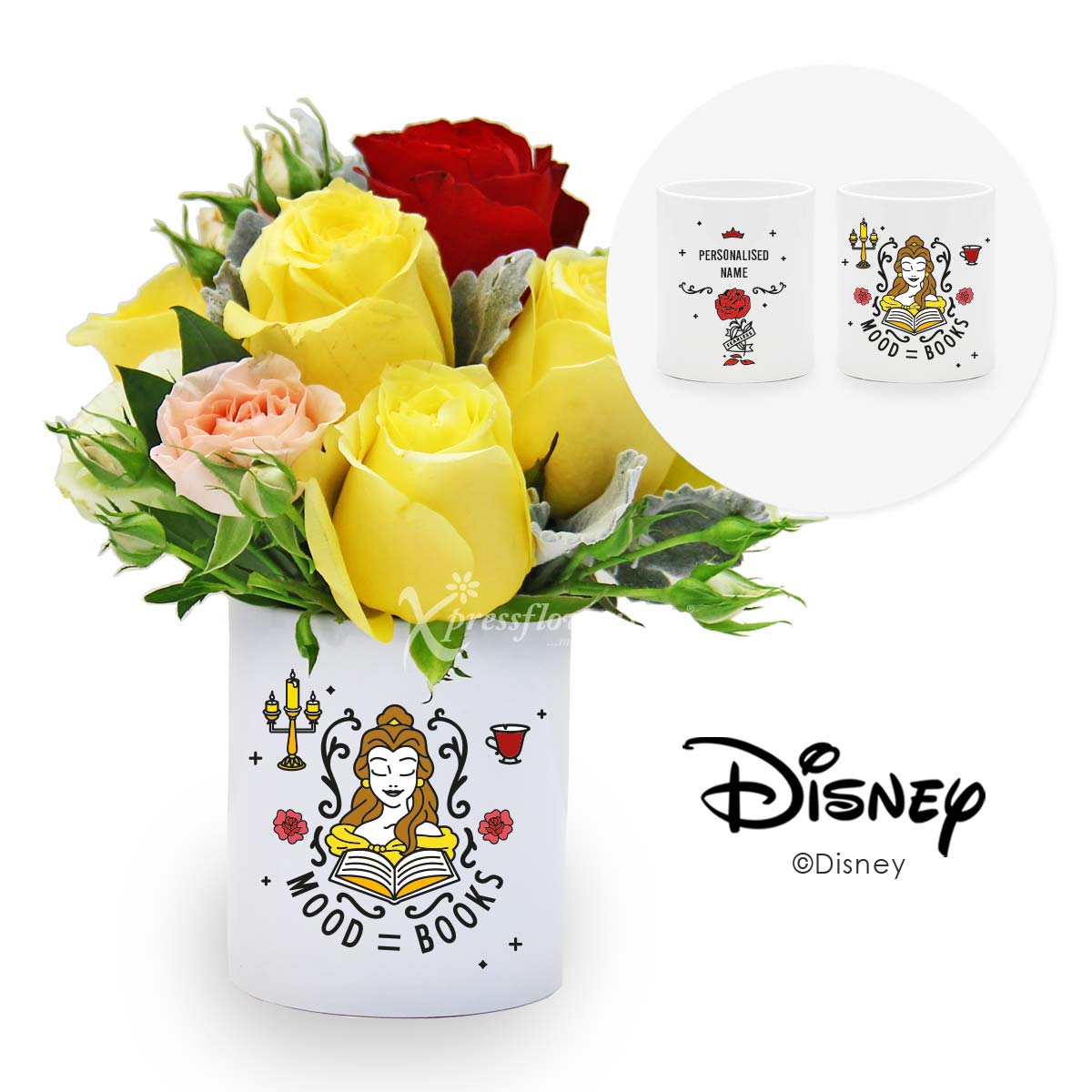Tale As Old As Time (Personalised Disney Belle Flower Arrangement