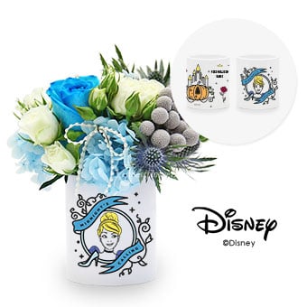 Stroke of Midnight (Personalised Disney Cinderella Flower Arrangement)