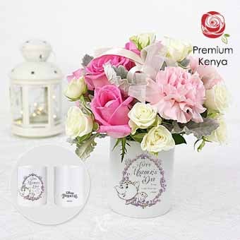 Hypnotic Nurture (Pink Roses & Carnations Disney Flower Arrangement)