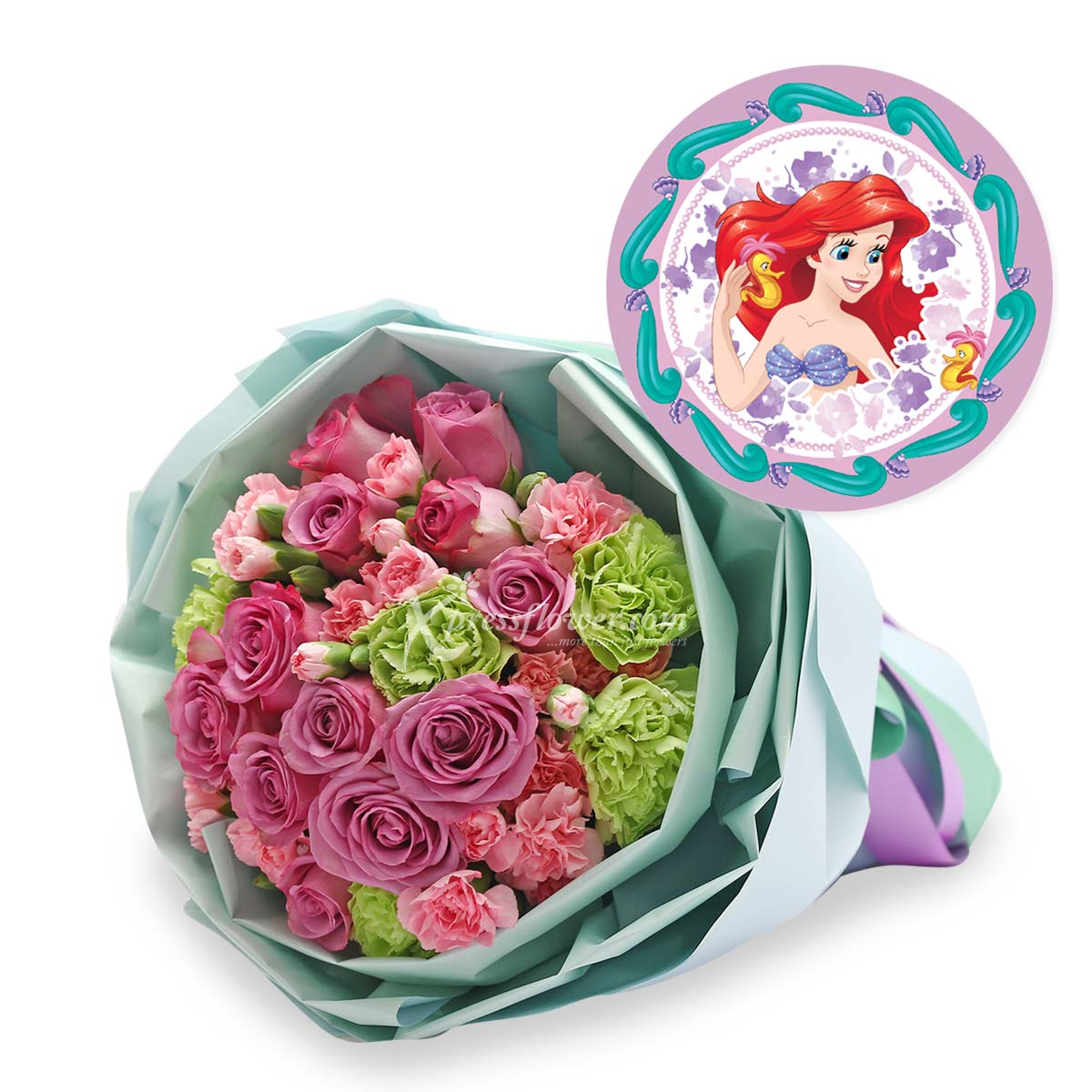 Part of your world (12 Yam Roses Disney Bouquet)