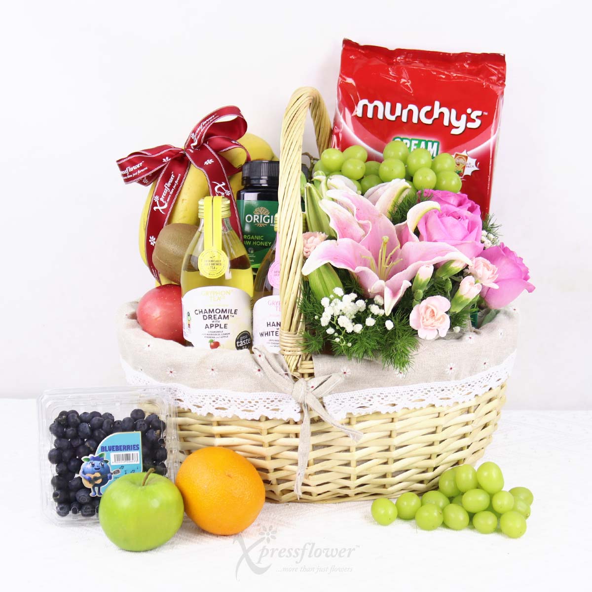 Kind Bloom (Fruits & Food with Floral Arrangement)
