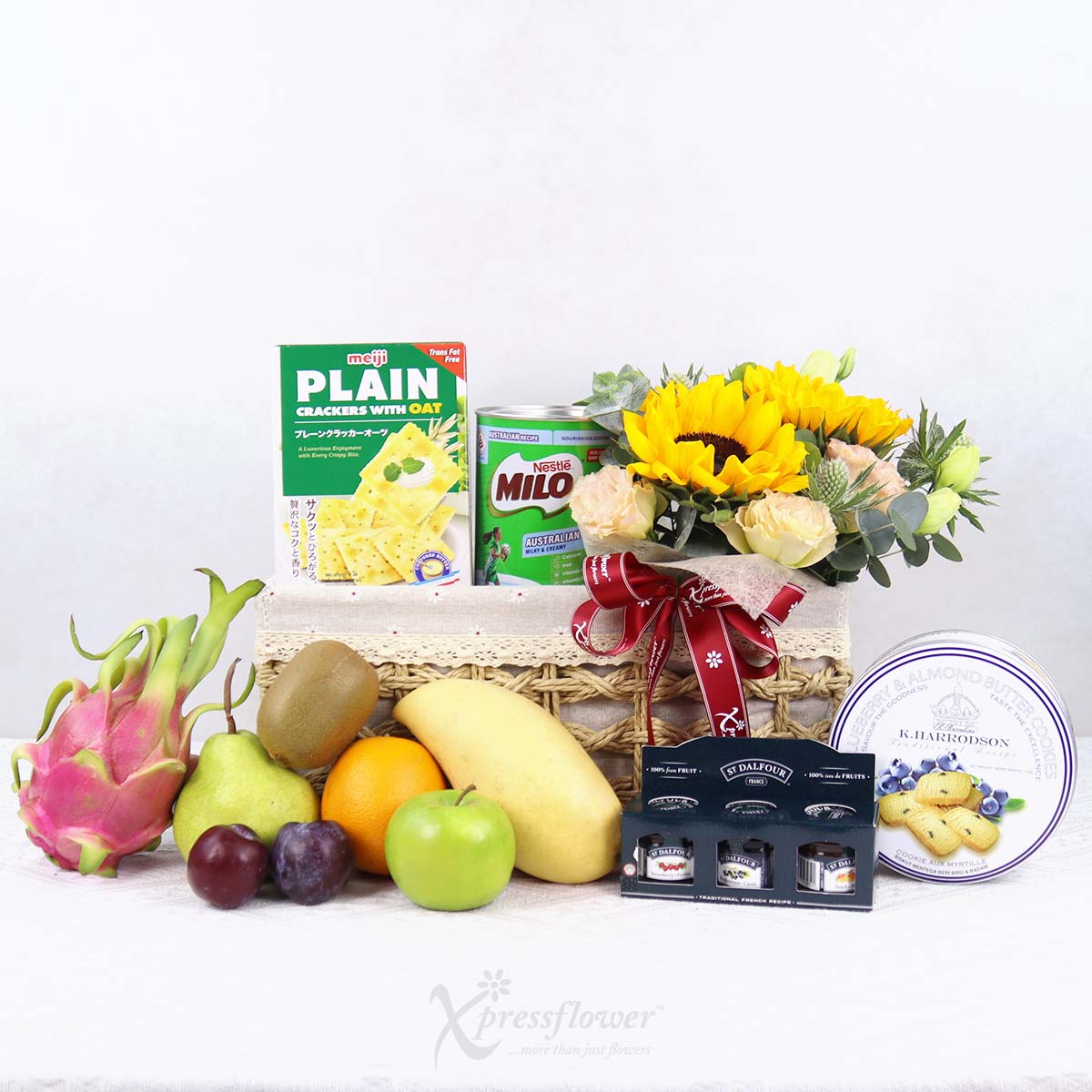 FH2512 Nostalgia Treats Fruits Food with Floral Arrangement 1b