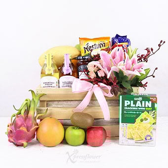 Bloom Boxed (Fruits & Food with Floral Arrangement)