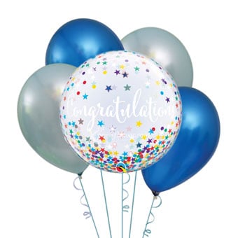 Heartiest Congratulations (5 Helium Balloons)