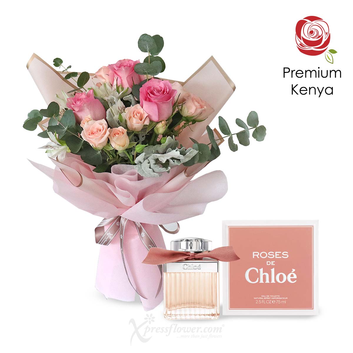 Rosy Romance (3 Pink Roses with Chloe Perfume)