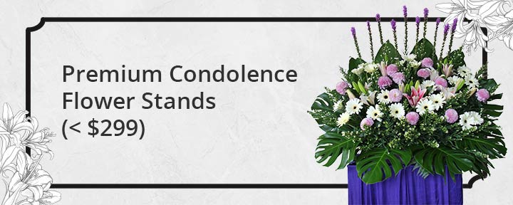Premium Condolence Flower Stands ($299 & Below)
