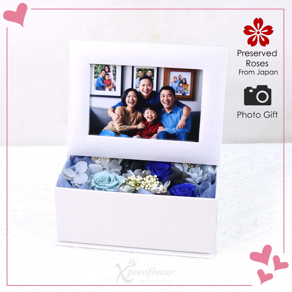 Serene Moments (Preserved Flowers Box with Personalised Photo)