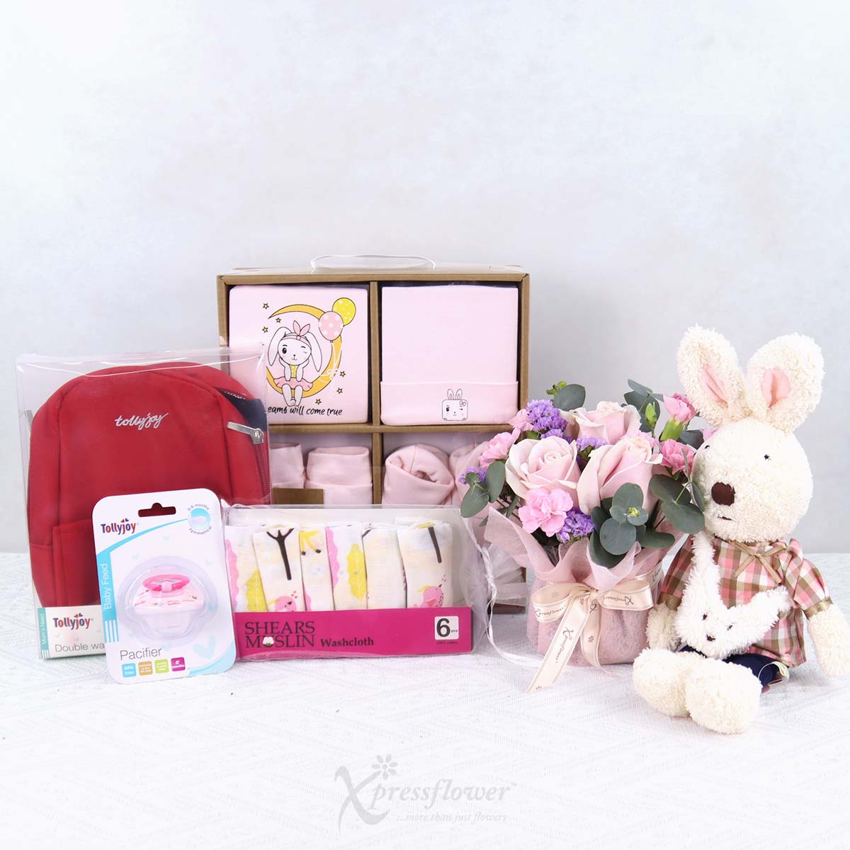 NB2537 Snuggly Bunny New Born Baby Hamper 1b