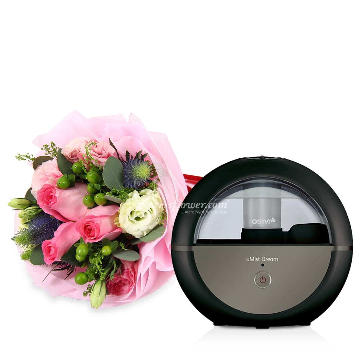 uMist Dream Air Humidifier (3 Pink Roses with OSIM air humidifier)