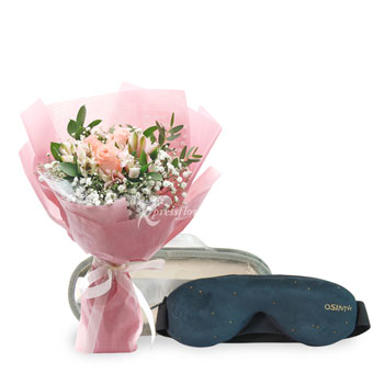 uMask Eye Massager (3 pink roses with OSIM eye massager)