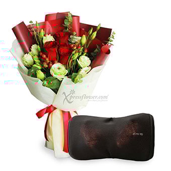 uCozy 3D Neck Massager (3 Red Roses with Osim neck massager)