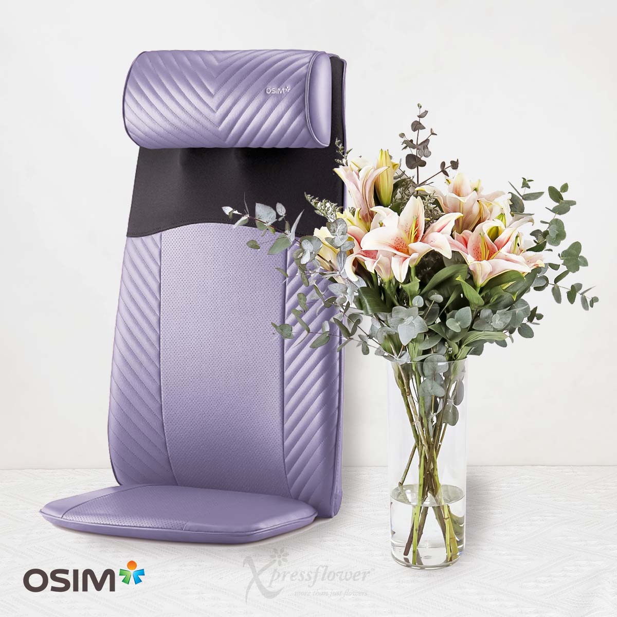 Lily Blooms (Pink Lily Sprays Arrangement with OSIM uJolly Full Back Massager)