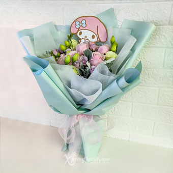 SNBQ2204 Captivating Kirei Sanrio Fresh Flower Bouquet