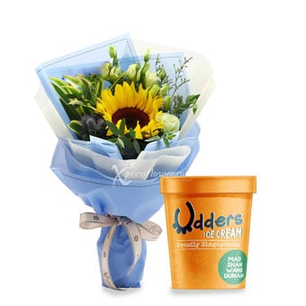 Online flower with Ice Cream delivery Singapore