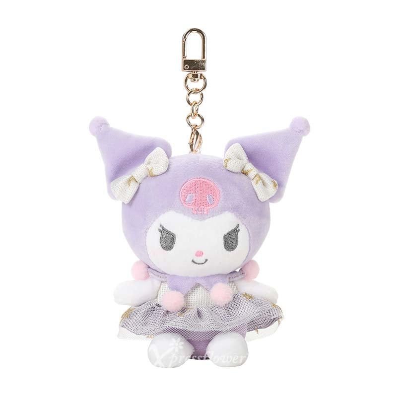 Gold Glitter Stars Kuromi Keychain