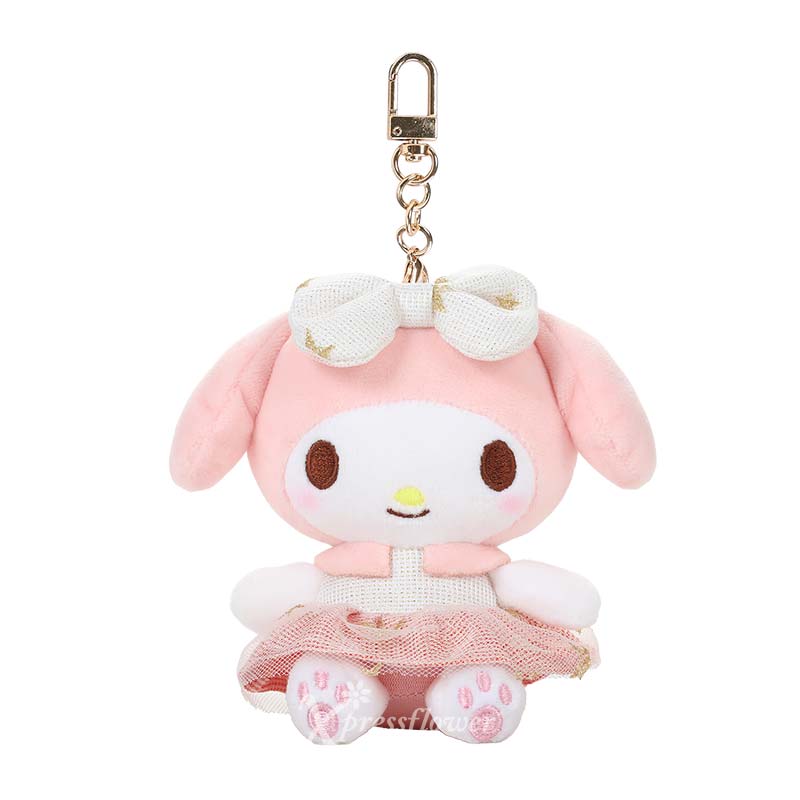 Gold Glitter Stars Melody Keychain