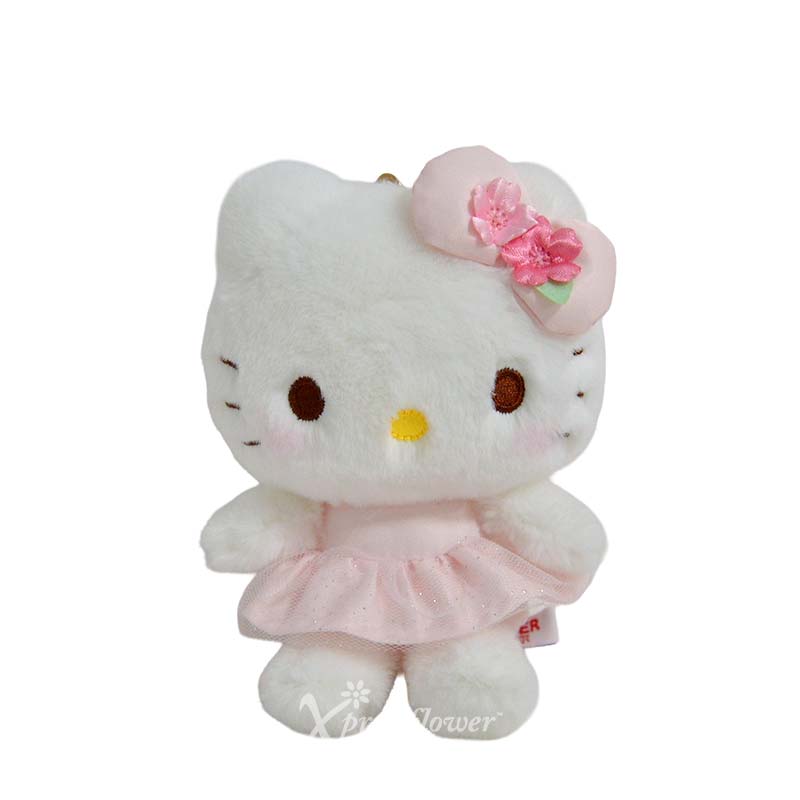 Gold Glitter Stars Hello Kitty Keychain