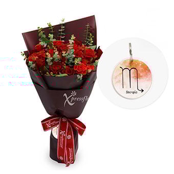 Fiery Scorpio (12 Red Roses)