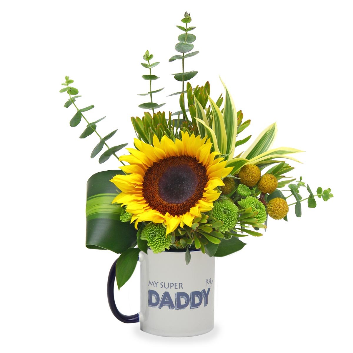 My Super Dad (1 Sunflower with 'My Super Daddy' Mug)
