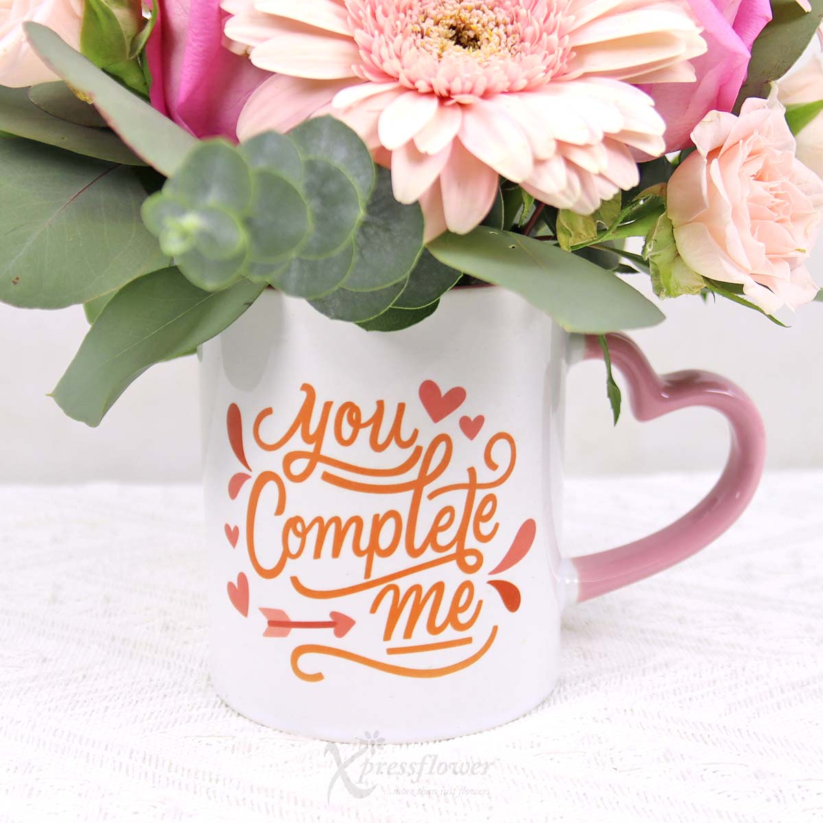 KS2501 Delightful Petals 3 Dark Pink Roses & 3 Light Pink Gerberas 1c