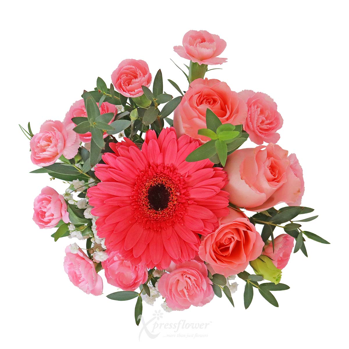 SNMG2313_Taurus Tenderness 1 Pink Gerbera & 3 Pink Roses with My Melody Personalised Mug Taurus 1b