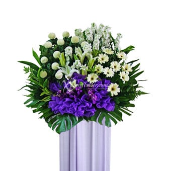Charming Consolation (Funeral Condolence Flower Wreath)