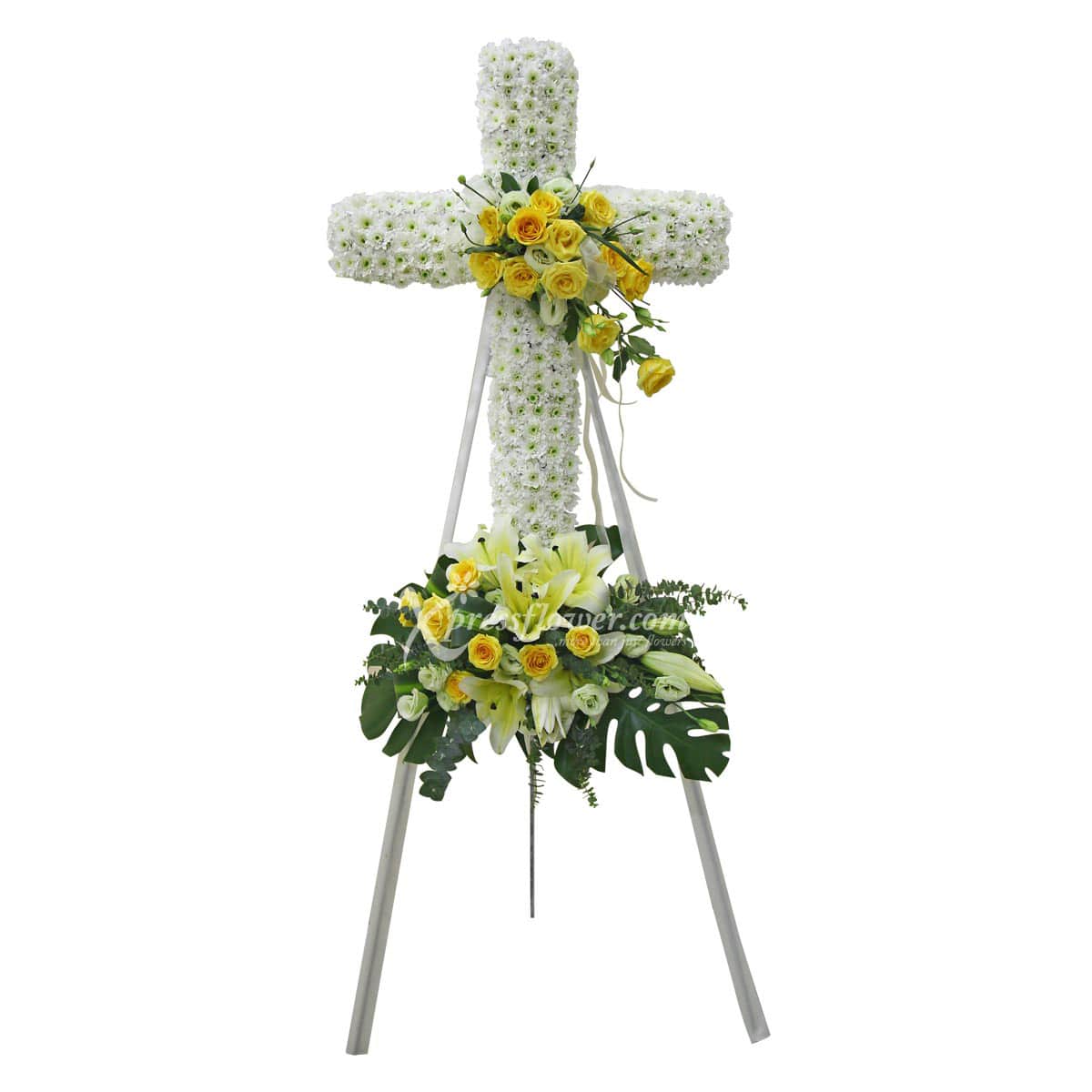 Thoughts & Prayers (Funeral Condolence Flower Wreath)